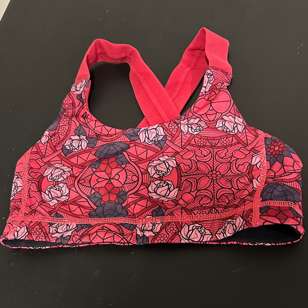 Lululemon Athletica Red Floral Bra
